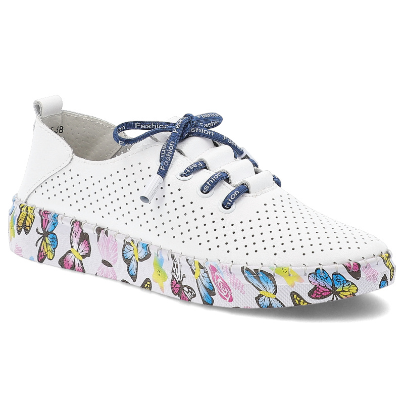 Białe Półbuty Artiker Stylowe Obuwie Damskie