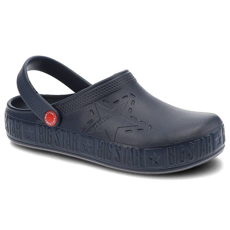 Klapki damskie Big Star, cholewka z tworzywa wsuwana konstrukcja profilowana wkładka gruba podeszwa, niebieski, II275002