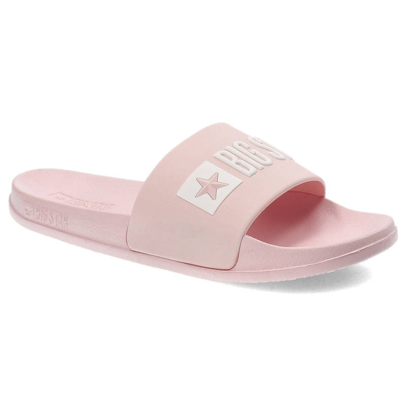 Różowe Klapki Big Star Damskie Buty Na Lato