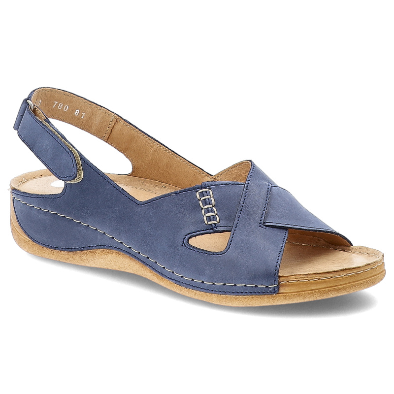 Niebieskie Sandały Armodo Wygodne Obuwie Damskie