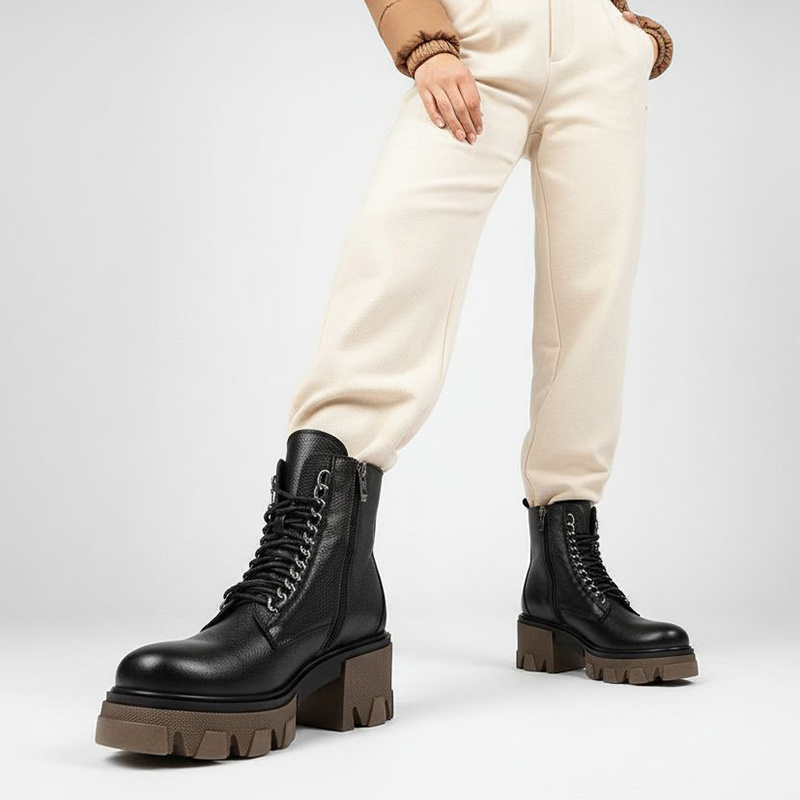 Czarne Botki Armodo Stylowe Ocieplane Obuwie Damskie