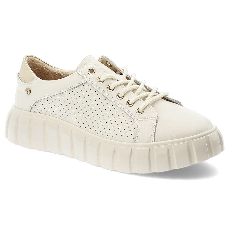 Beżowe Sneakersy Filippo Modne Obuwie Damskie