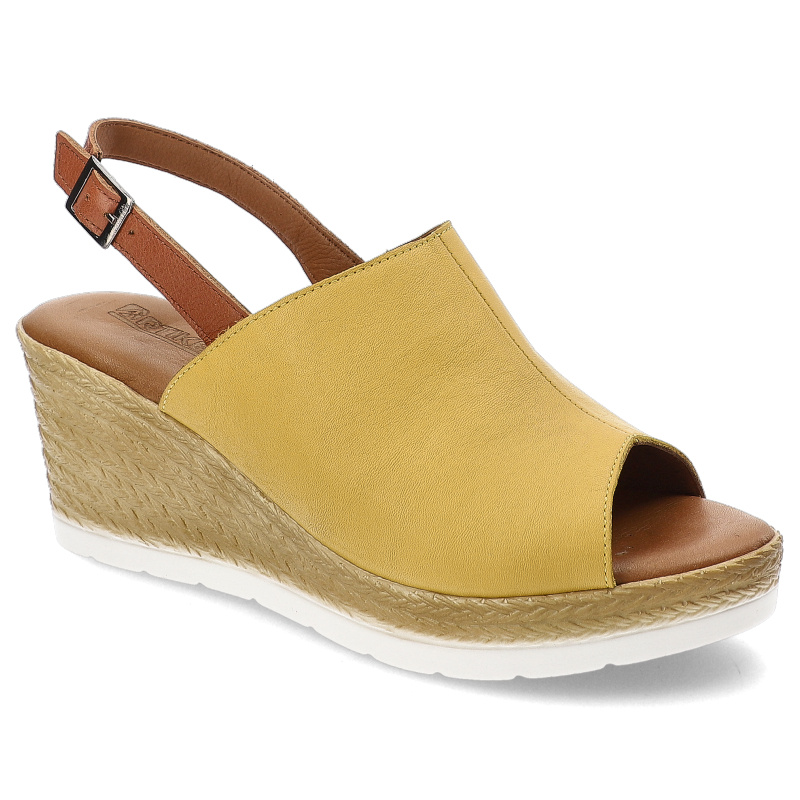 Żółte Sandały Artiker Stylowe Obuwie Damskie