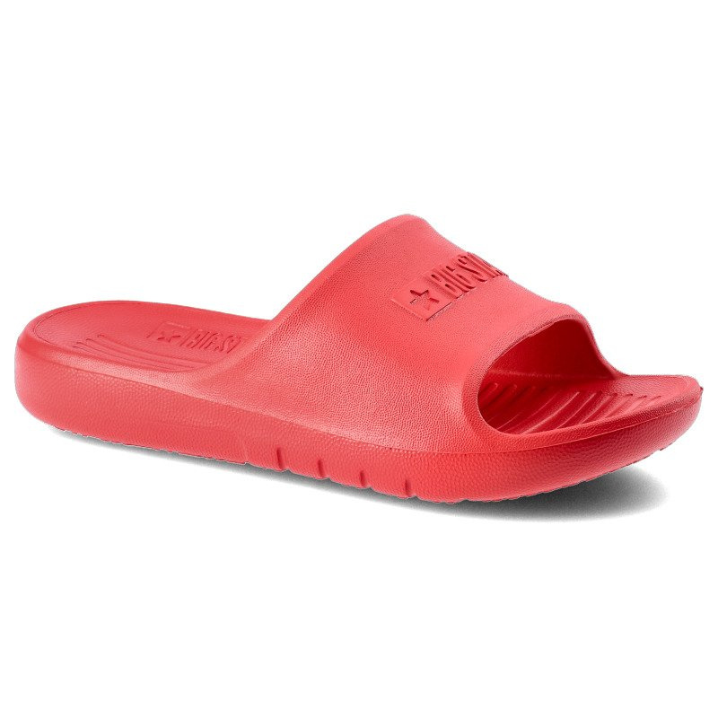 Klapki damskie Big Star, wykonane z lekkiego materiału syntetycznego z jednolitą konstrukcją szerokim paskiem na przodzie oraz profilowaną podeszwą,