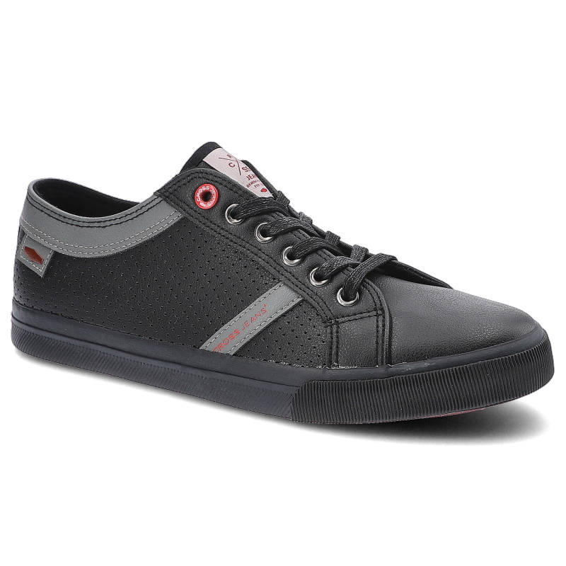 Trampki damskie Cross Jeans, wysokiej jakości materiał syntetyczny z perforowaną cholewką klasycznym sznurowaniem oraz lekką komfortową podeszwą, cza