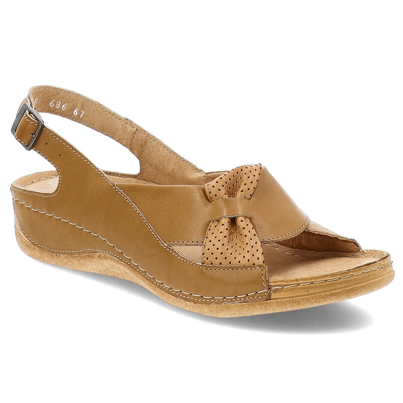 Brązowe Sandały Armodo Wygodne Obuwie Damskie