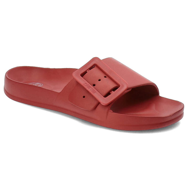 Klapki damskie Big Star, wsuwane basenowe klapki z tworzywa, czerwone, FF274A385