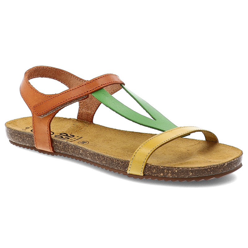 Kolorowe Sandały Hee Modne Obuwie Damskie