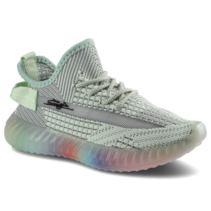 Sneakersy damskie Artiker, wsuwano-sznurowany fason cholewka tekstylna elastyczna typu knit skarpetkowa konstrukcja dopasowana sportowa forma gruba p