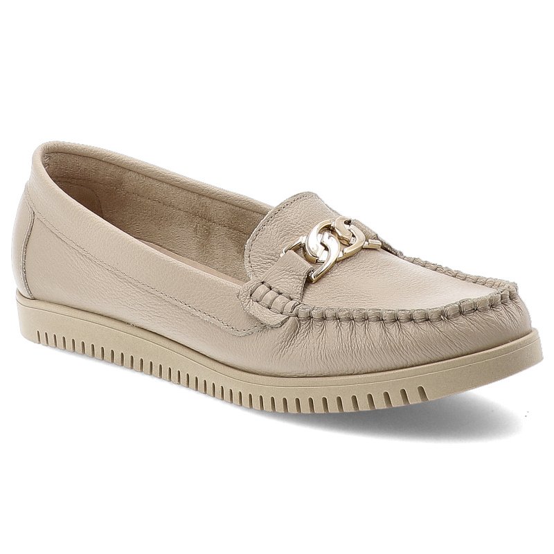 Beżowe Mokasyny Armodo Eleganckie Obuwie Damskie