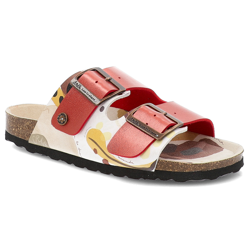 Czerwone Klapki Anekke Modne Obuwie Damskie