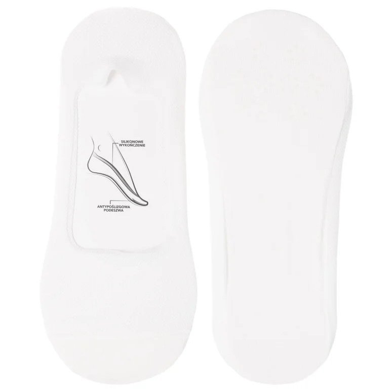 Białe Damskie Bawełniane Baleriny Moraj 3 Pary