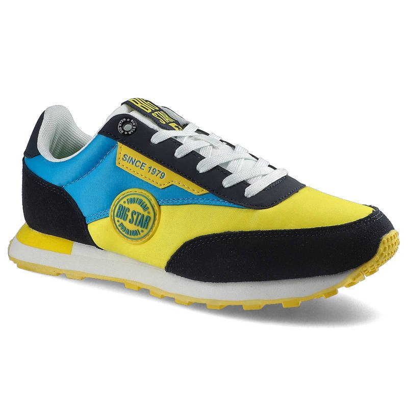 Sneakersy damskie Big Star, sznurowany fason cholewka z materiałów łączonych – tekstylna z elementami syntetycznymi sportowa lekka forma niska cholew