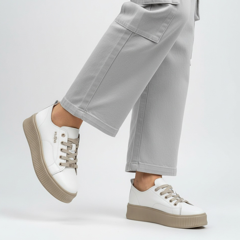 Białe Sneakersy Filippo Modne Buty Damskie