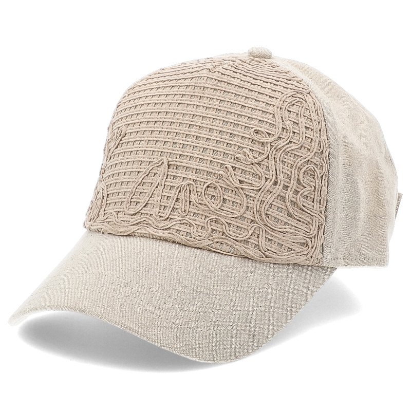 Beżowa Stylowa Damska Czapka Z Daszkiem Anekke