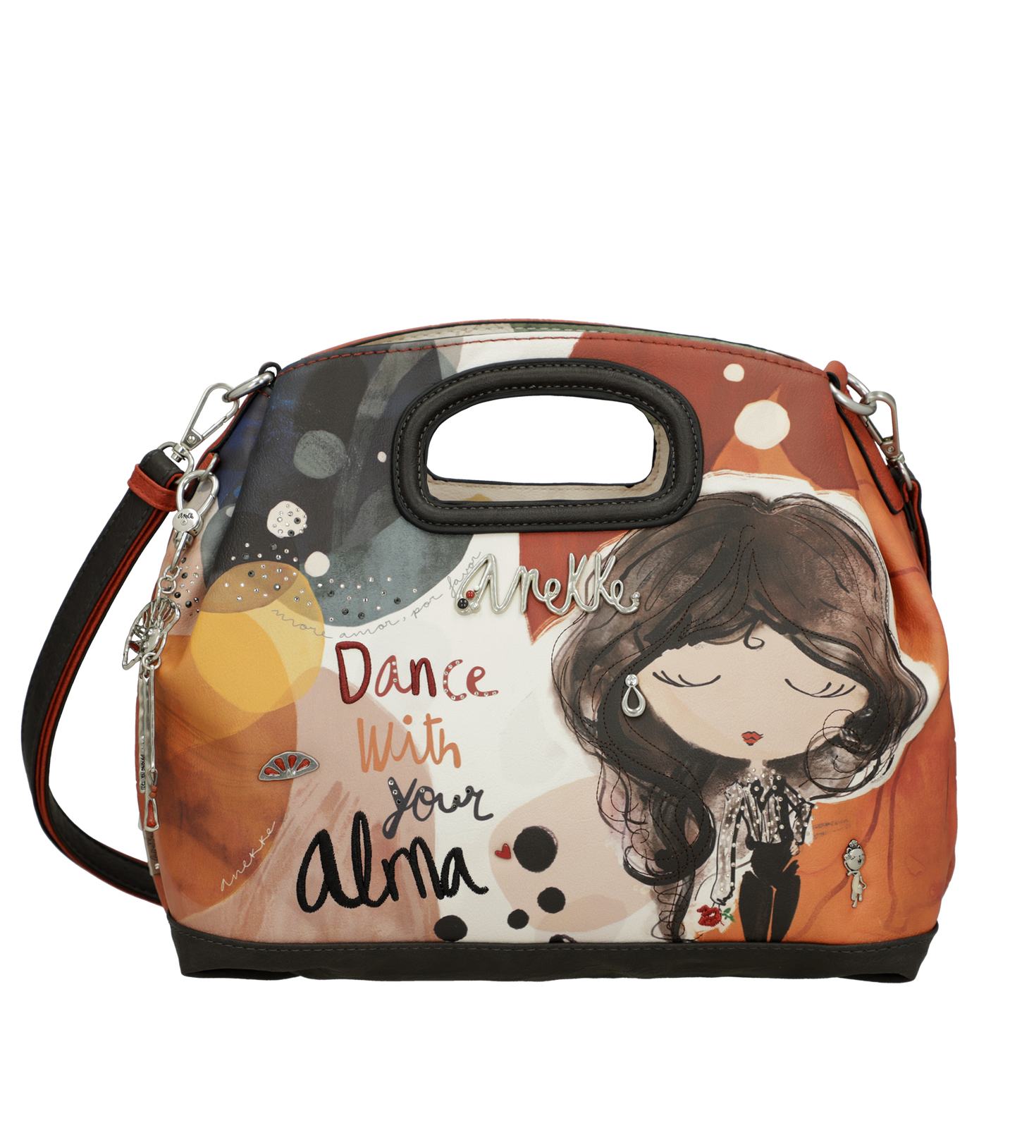 Pomarańczowa Torebka Anekke Stylowy Damski Kuferek Premium