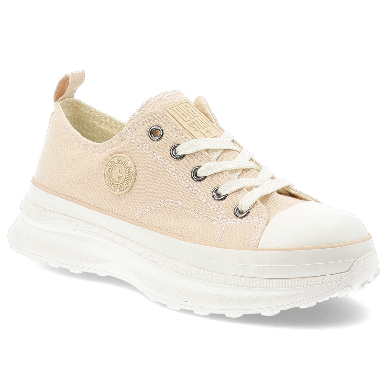 Beżowe Sneakersy Big Star Sportowe Obuwie Damskie