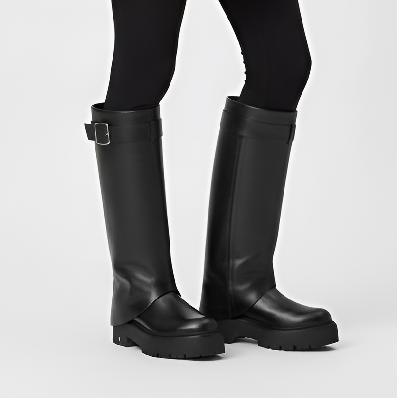 Czarne Wysokie Kozaki Carinii Modne Obuwie Damskie Premium