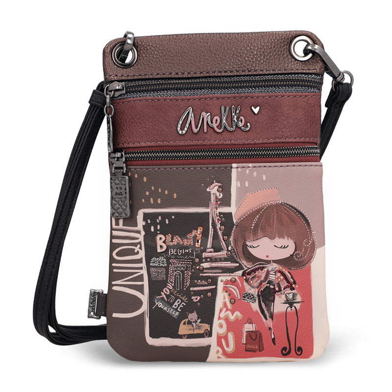 Brązowa Damska Torebka Na Telefon Anekke Mademoiselle