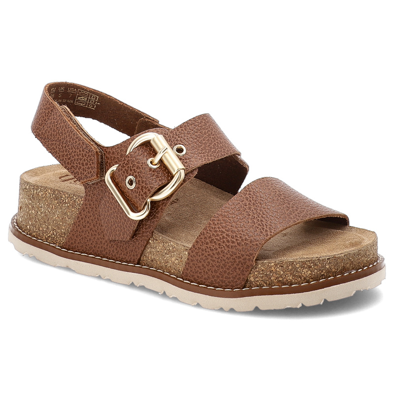 Brązowe Sandały Yokono Modne Obuwie Damskie Na Koturnie