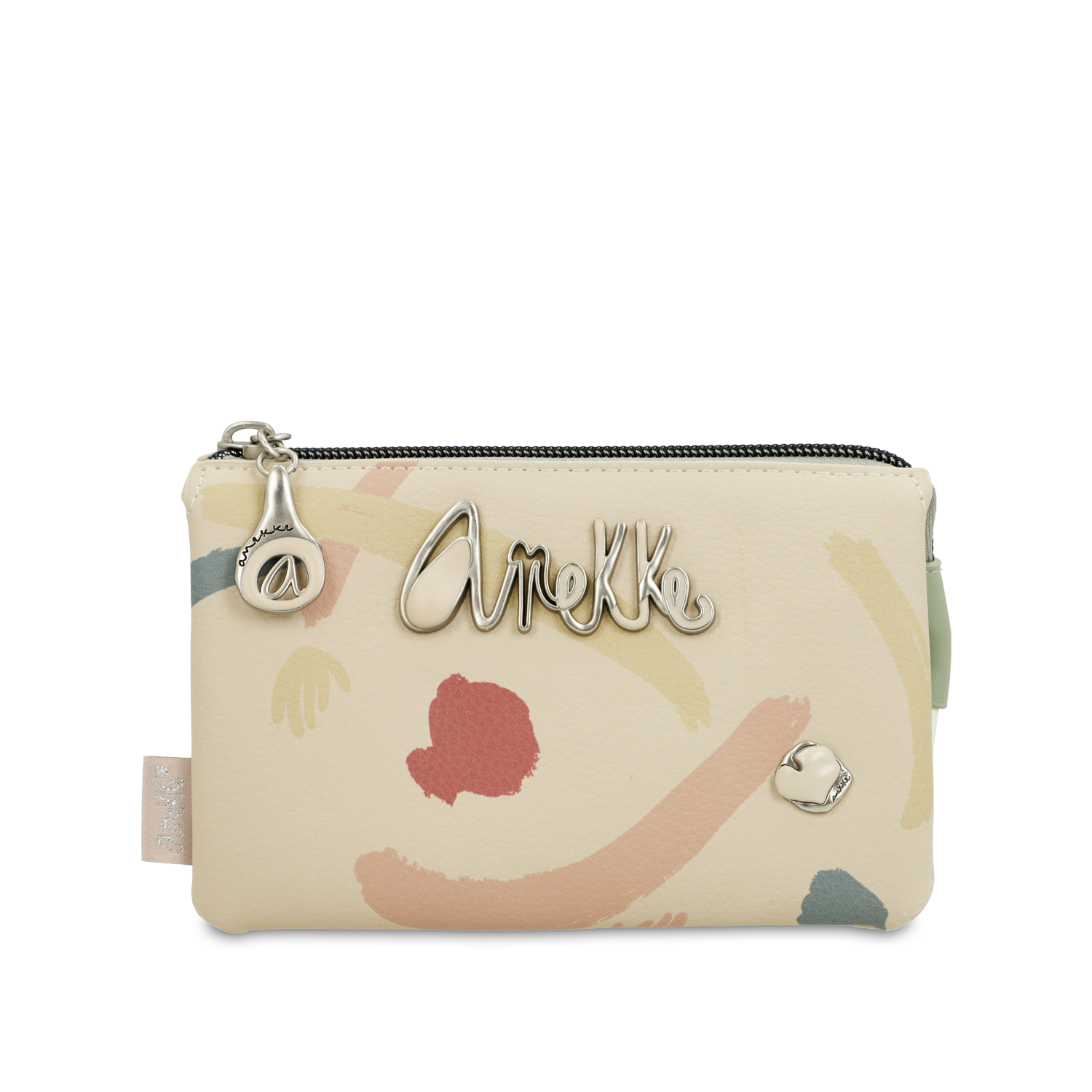 Beżowy Damski Portfel Anekke Z 3 Przegródkami