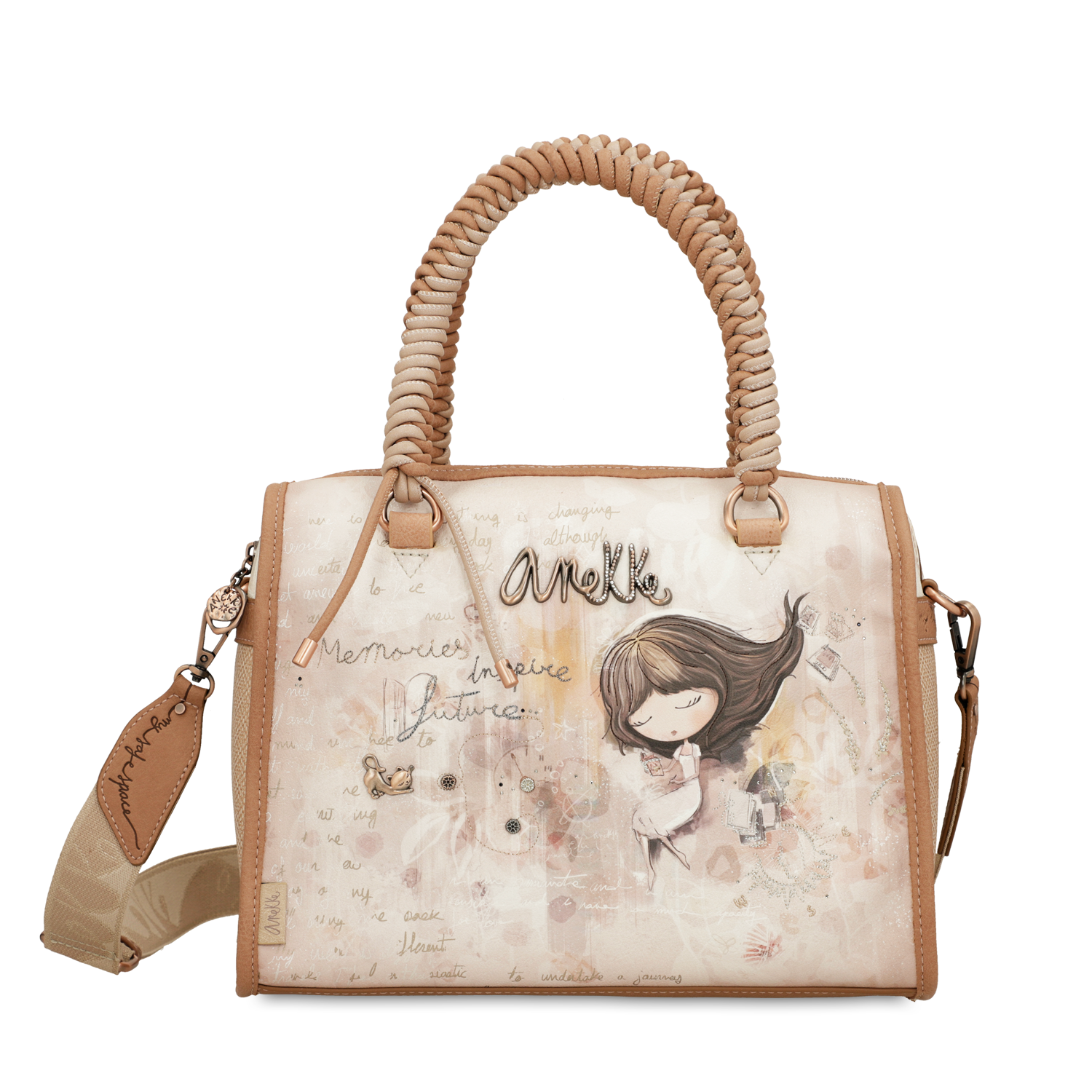 Beżowa Torebka Anekke Stylowy Kuferek Damski