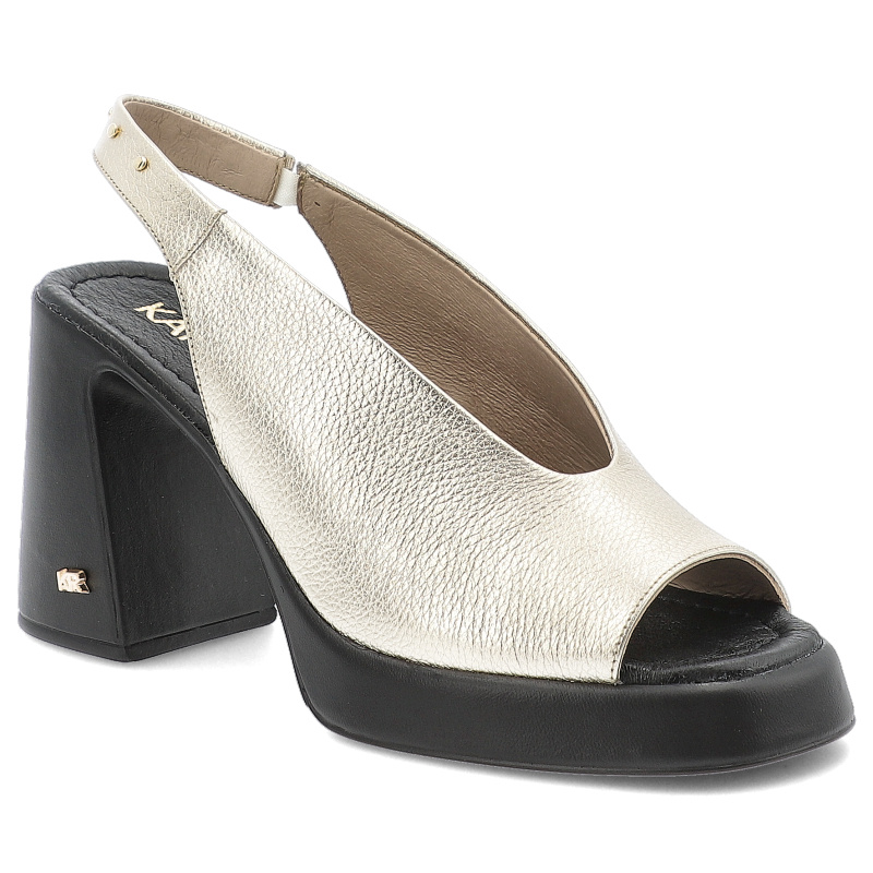 Złote Sandały Karino Modne Obuwie Damskie