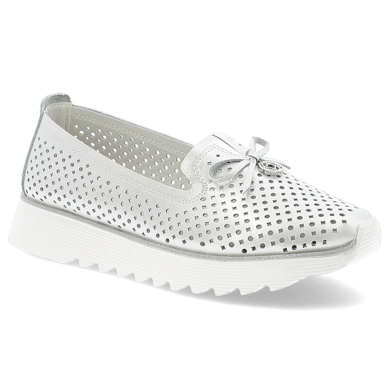 Białe Półbuty S.Barski Eleganckie Obuwie Damskie