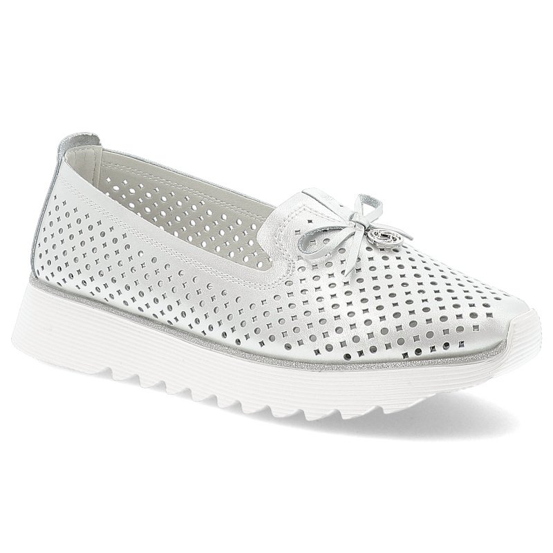 Białe Półbuty S.Barski Eleganckie Obuwie Damskie