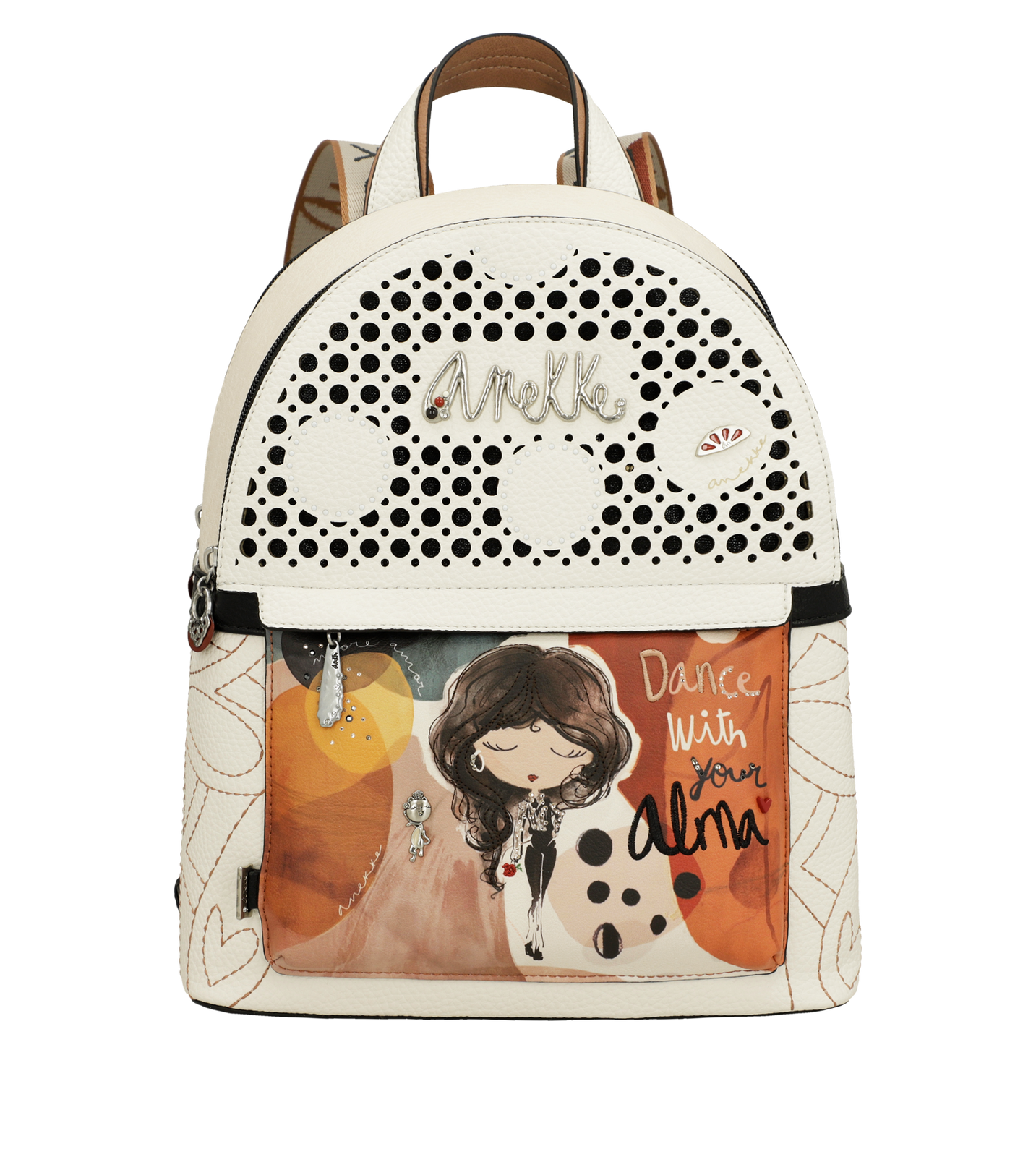 Biały Elegancki Plecak Damski Anekke Premium