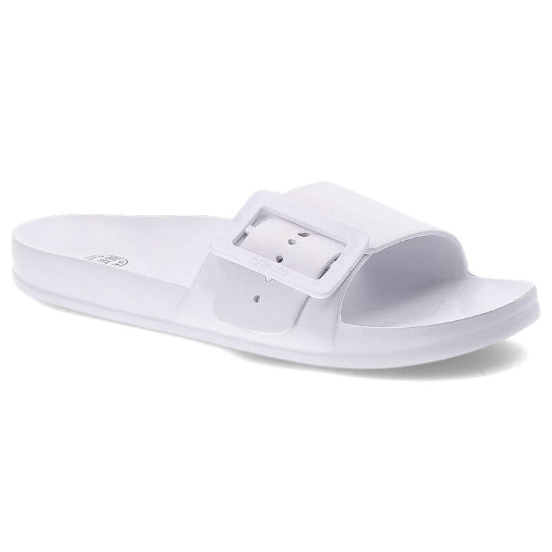 Klapki damskie Big Star, wsuwane basenowe klapki z tworzywa, białe, FF274A391