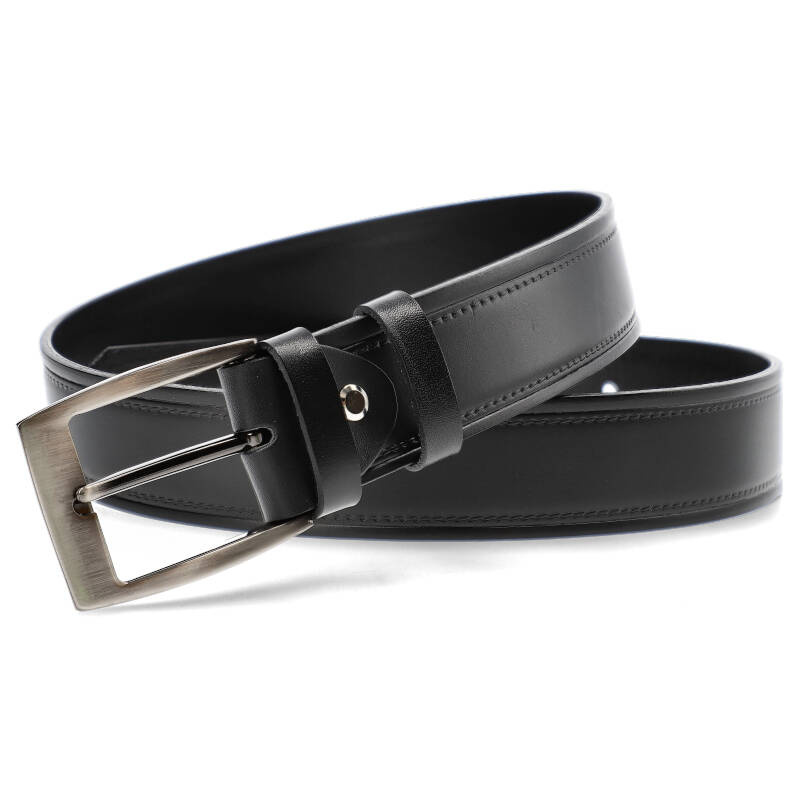 Czarny Skórzany Pasek Męski Armodo