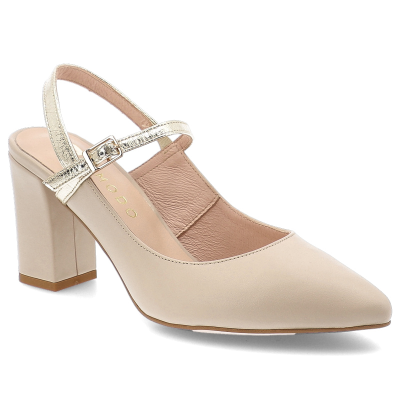 Złote Czółenka Armodo Eleganckie Obuwie Damskie