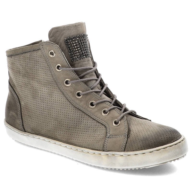 Botki damskie Carinii, wiązany nubuk i na płaskiej podeszwie, czarne, B3132-M_399-000-000-A48