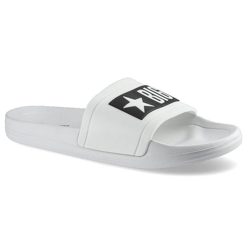 Klapki damskie Big Star, wsuwane basenowe klapki z tworzywa, białe, DD274A264