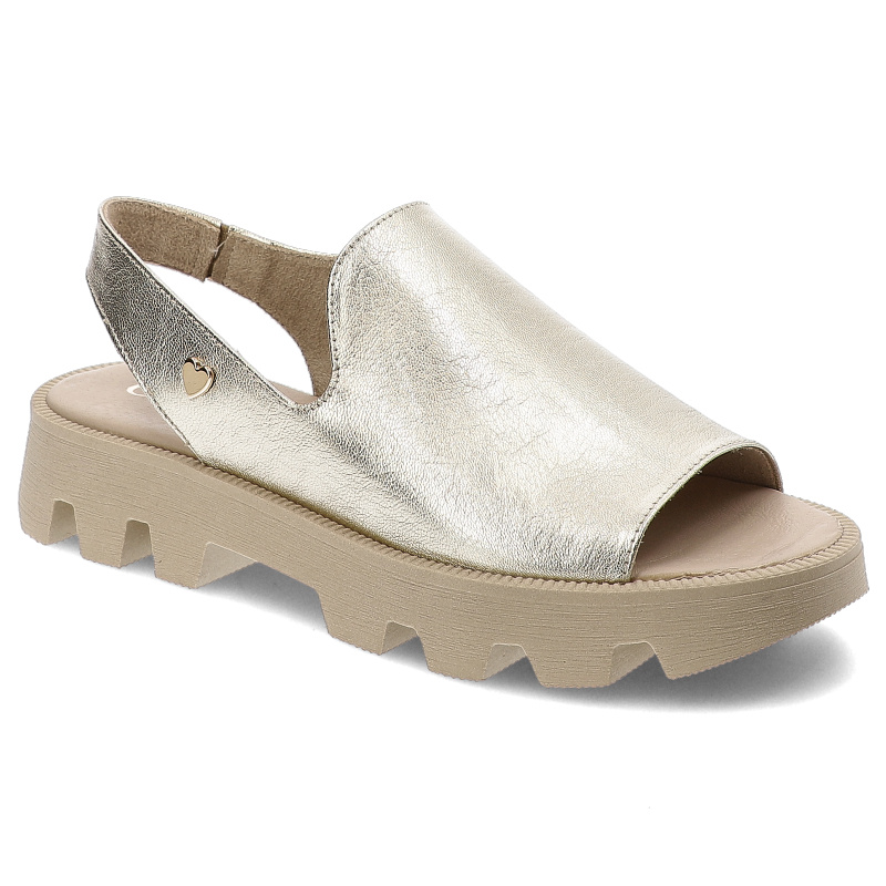 Złote Sandały Chebello Stylowe Obuwie Damskie