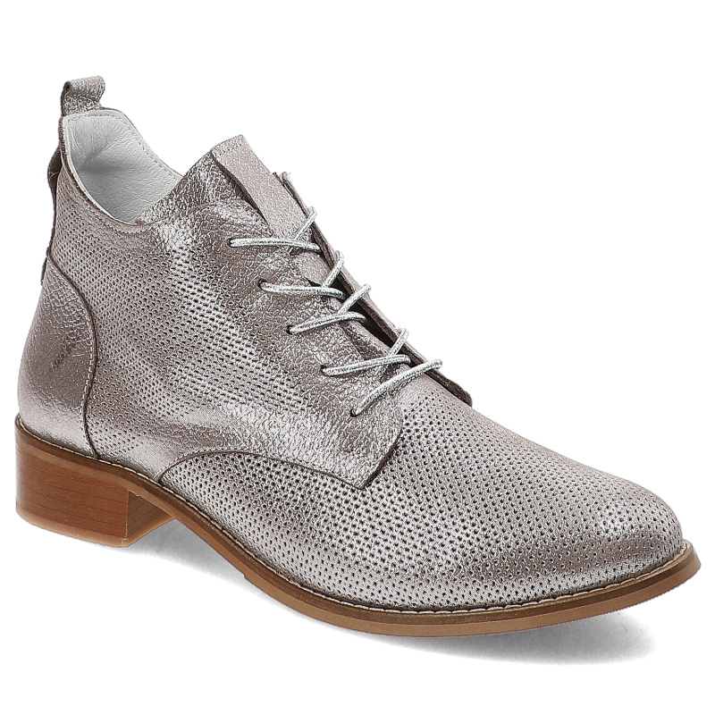 Beżowe Botki Artiker Modne Obuwie Damskie