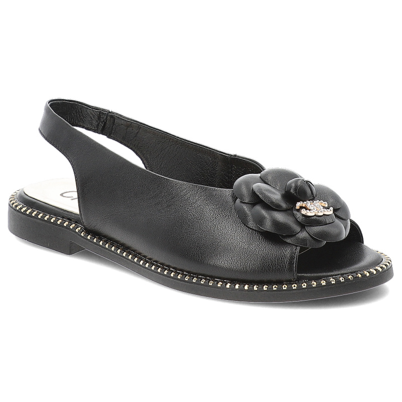 Czarne Sandały Chebello Modne Obuwie Damskie