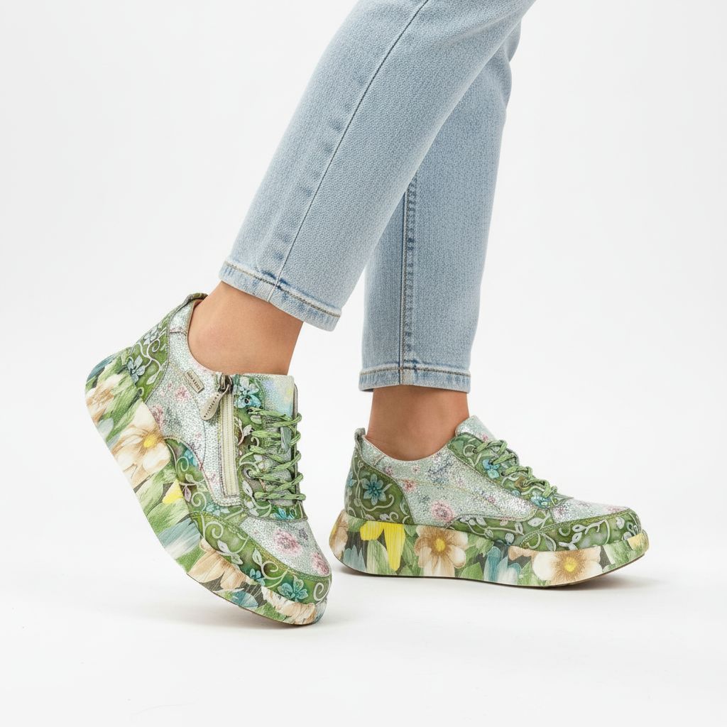 Zielone Sneakersy Laura Vita Modne Obuwie Damskie