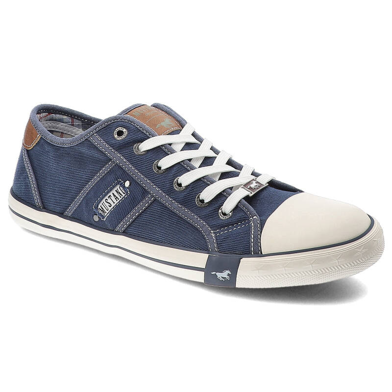 Niebieskie Trampki Mustang Męskie Lekkie Półbuty