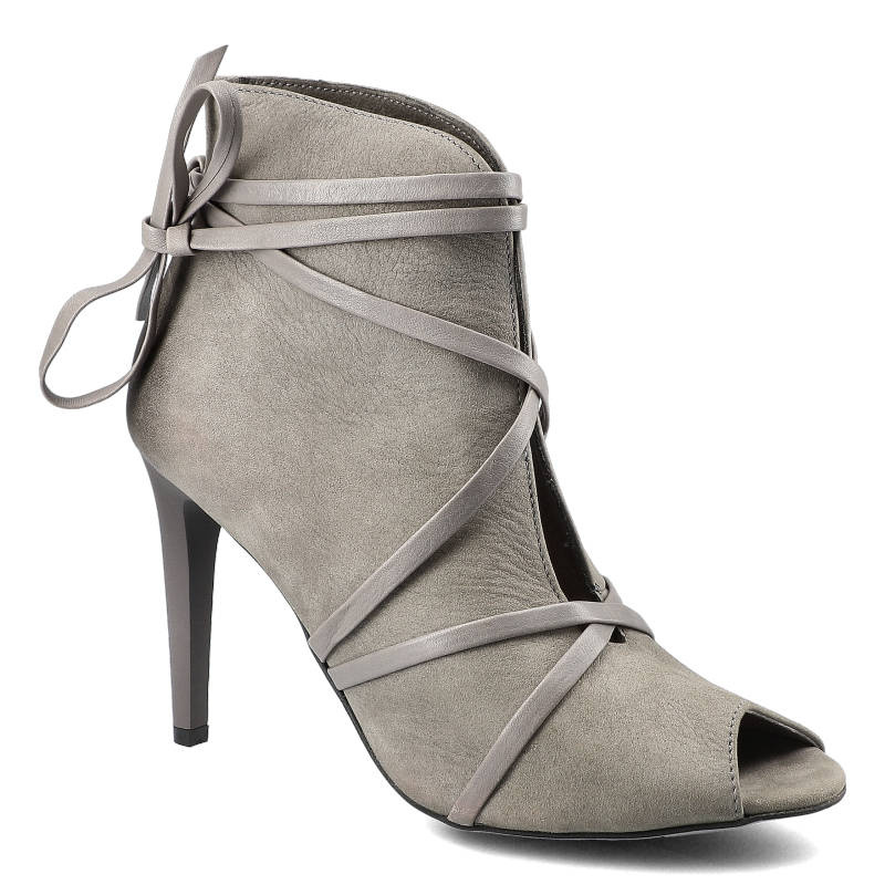 Botki damskie Carinii, wsuwane i na szpilce , szare, B3564_-399-E84-000-B16