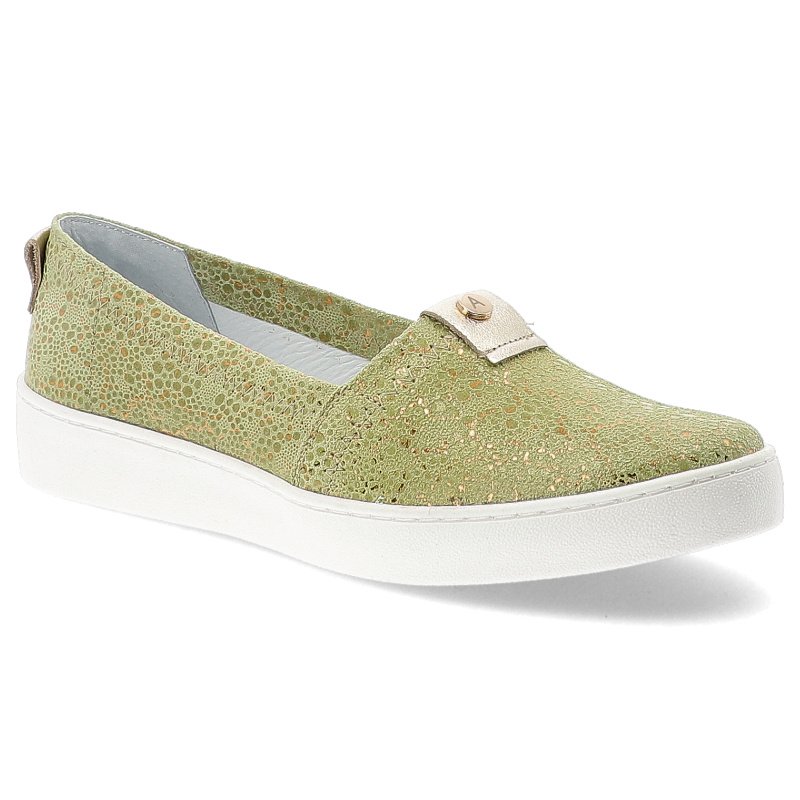 Zielone Półbuty Armodo Modne Obuwie Damskie