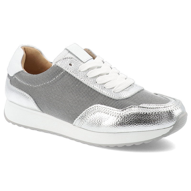 Srebrne Sneakersy S.Barski Eleganckie Obuwie Damskie