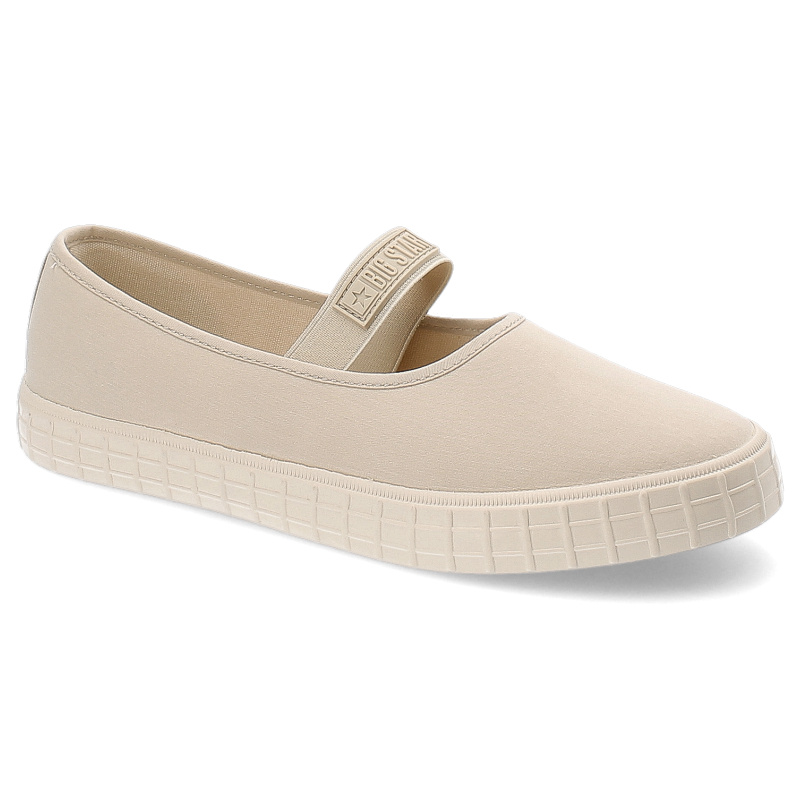 Beżowe Tenisówki Big Star Wygodne Płaskie Obuwie Damskie