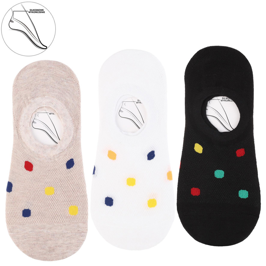 Kolorowe Stopki Damskie Moraj Mix Kolor 3 Pary