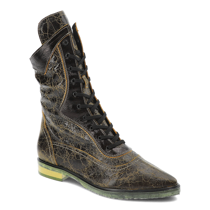 Żółte Botki Armodo Stylowe Trzewiki Damskie Premium