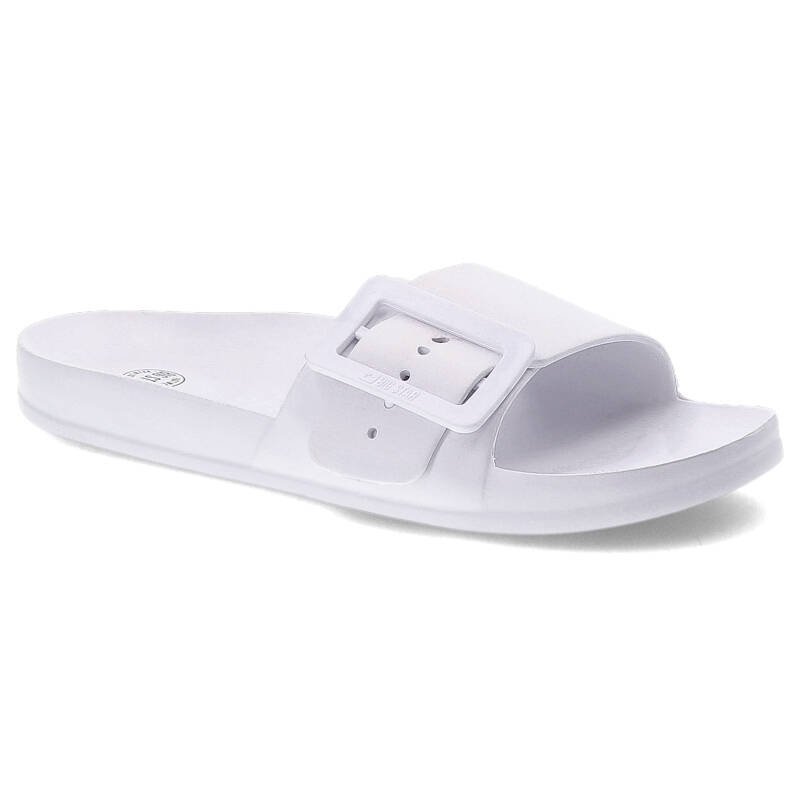 Klapki damskie Big Star, wsuwane basenowe klapki z tworzywa, białe, FF274A391