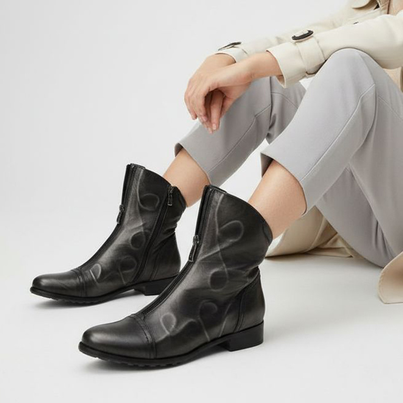 Czarne Botki Armodo Obuwie Premium