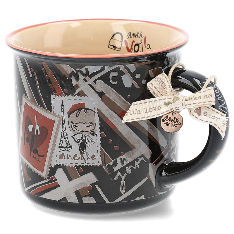 Kubek Anekke, porcelanowy bogato zdobiony na prezent kolekcjonerski, kolorowy, 41485-104