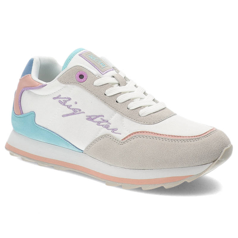 Białe Sneakersy Big Star Damskie Modne Półbuty